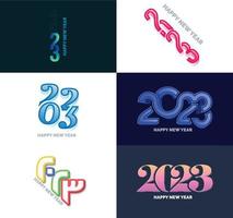 Big Set of 2023 Happy New Year logo text design 2023 number design template vector