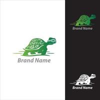 turtle wearing glasses vector illustration of a wildlife animal logo design