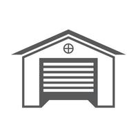 Garage icon isolated on white background. Garage icon simple sign vector