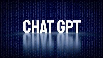 The chat gpt text glow on digital background  for technology  or it concept 3d rendering photo