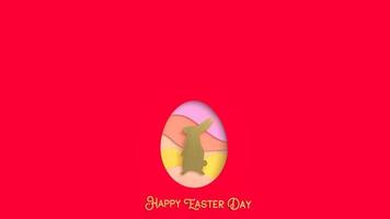 The Easter egg paper cut for holiday concept 3d rendering photo