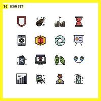 16 Creative Icons Modern Signs and Symbols of design spy cash smartphone hour Editable Creative Vector Design Elements