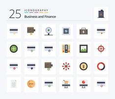 finanzas paquete de iconos de 25 colores planos que incluye pagos. finanzas. finanzas. dólar. seguro vector