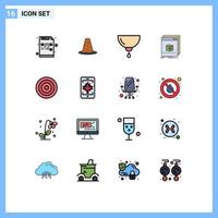 Pictogram Set of 16 Simple Flat Color Filled Lines of application software stop mother feeding Editable Creative Vector Design Elements