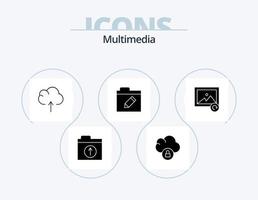 Multimedia Glyph Icon Pack 5 Icon Design. . . upload. reload. image vector