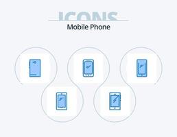 Mobile Phone Blue Icon Pack 5 Icon Design. . android. vector