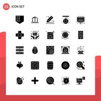 25 iconos creativos signos y símbolos modernos de rescate ayudan a componer elementos de diseño vectorial editables de papelería para acampar vector