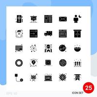 25 Creative Icons Modern Signs and Symbols of avatar user browser email page Editable Vector Design Elements