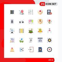 25 Universal Flat Colors Set for Web and Mobile Applications remove gadget options devices sauna Editable Vector Design Elements