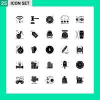 25 Creative Icons Modern Signs and Symbols of art file fruit no grape optimization engine Editable Vector Design Elements