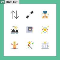 9 Universal Flat Colors Set for Web and Mobile Applications diary phone man summer outdoor Editable Vector Design Elements