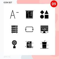 9 Creative Icons Modern Signs and Symbols of sets front toy back storage Editable Vector Design Elements