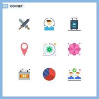 Universal Icon Symbols Group of 9 Modern Flat Colors of spa sprint briefcase scrum agile Editable Vector Design Elements