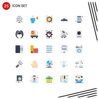 Set of 25 Modern UI Icons Symbols Signs for find nature human hill mountain Editable Vector Design Elements