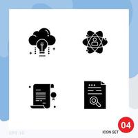 Stock Vector Icon Pack of Line Signs and Symbols for cloud personal bulb growth talent Editable Vector Design Elements