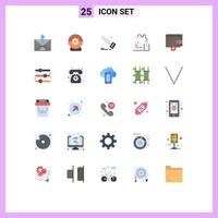 25 Universal Flat Colors Set for Web and Mobile Applications wallet money saw science flask Editable Vector Design Elements