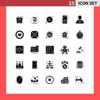 25 Creative Icons Modern Signs and Symbols of body mobile arrow game app Editable Vector Design Elements