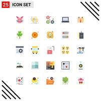 Universal Icon Symbols Group of 25 Modern Flat Colors of day calendar geometry macbook device Editable Vector Design Elements