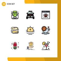 Universal Icon Symbols Group of 9 Modern Filledline Flat Colors of payment address transport blockchain technology develop Editable Vector Design Elements