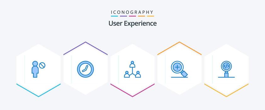 User Experience 25 Blue icon pack including programming. coding. network. code. plus vector