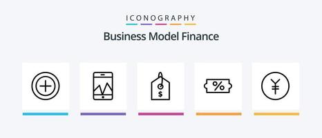 Finance Line 5 Icon Pack Including . tag. smartphone. analytics. Creative Icons Design vector