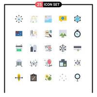 Stock Vector Icon Pack of 25 Line Signs and Symbols for analytics technical party world canada Editable Vector Design Elements