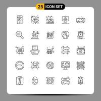 Modern Set of 25 Lines Pictograph of speaker presentation towel event business Editable Vector Design Elements