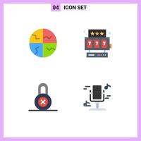 Universal Icon Symbols Group of 4 Modern Flat Icons of dry skin private skin star audio Editable Vector Design Elements