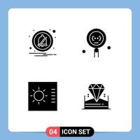 paquete de iconos vectoriales de stock de signos de línea y símbolos para la programación de codificación de indicadores de alarma elementos de diseño vectorial editables brillantes vector