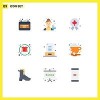 Set of 9 Modern UI Icons Symbols Signs for process sale tea promote quality Editable Vector Design Elements