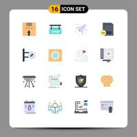 Editable Vector Line Pack of 16 Simple Flat Colors of medical hardware message devices card Editable Pack of Creative Vector Design Elements