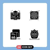 Mobile Interface Solid Glyph Set of Pictograms of arrange checklist buffer computer documents Editable Vector Design Elements