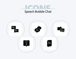 paquete de iconos de glifo de chat 5 diseño de iconos. . . mensaje. mensaje. charlar vector