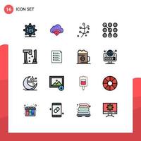 Universal Icon Symbols Group of 16 Modern Flat Color Filled Lines of ax password growth passkey access Editable Creative Vector Design Elements