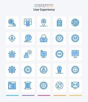 Creative User Experience 25 Blue icon pack  Such As internet. world. touch. simple. battery vector