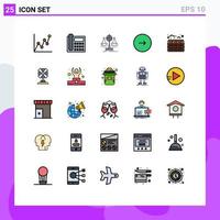 25 Creative Icons Modern Signs and Symbols of next multimedia balanced forward strategy Editable Vector Design Elements