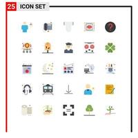 25 Thematic Vector Flat Colors and Editable Symbols of question sketching telephone view pampers Editable Vector Design Elements