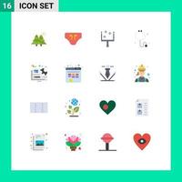 Stock Vector Icon Pack of 16 Line Signs and Symbols for setting file broom document medical Editable Pack of Creative Vector Design Elements