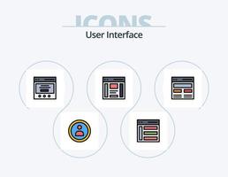 User Interface Line Filled Icon Pack 5 Icon Design. user. interface. user. communication. ui vector