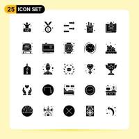 paquete de iconos de vector de stock de 25 signos y símbolos de línea para el lanzamiento de la exportación de pote de lápiz elementos de diseño de vector editables