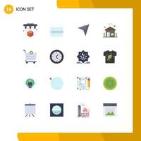 Modern Set of 16 Flat Colors Pictograph of checkout buy marker wifi internet of things Editable Pack of Creative Vector Design Elements