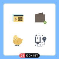 Modern Set of 4 Flat Icons and symbols such as setting easter object e happy Editable Vector Design Elements