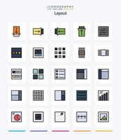 Creative Layout 25 Line FIlled icon pack  Such As grid. view. layout. thumbnails. thumbnails vector