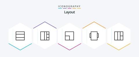 Layout 25 Line icon pack including . . vector