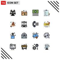 16 Creative Icons Modern Signs and Symbols of cash list medical folder expertise checklist Editable Creative Vector Design Elements