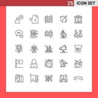 25 Creative Icons Modern Signs and Symbols of lamp sport online point arrow Editable Vector Design Elements