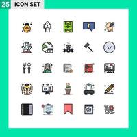 25 Creative Icons Modern Signs and Symbols of head private human bubble football Editable Vector Design Elements