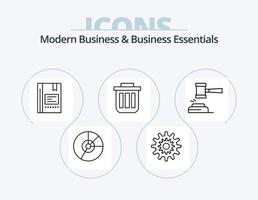 paquete de iconos de línea de elementos esenciales de negocios y negocios modernos 5 diseño de iconos. dinero. depósito. brazo. barras. oficina vector