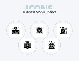 paquete de iconos de glifo de finanzas 5 diseño de iconos. finanzas. distribución. dinero. roi inversión vector