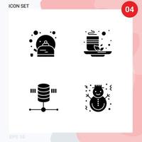 Set of Modern UI Icons Symbols Signs for breakfast hosting cup tea web hosting Editable Vector Design Elements